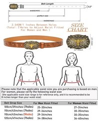 Western Cowboy-Belts for Men Big-Buckle Longhorn-Bull PU-Leather Rodeo Cowgir…