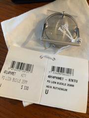 NIB RARE Peter Doig for DIOR ruthenium 35mm belt buckle lion head collectible