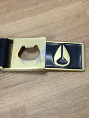 NIXON VINTAGE BELT & BUCKLE GOLD AND BLACK