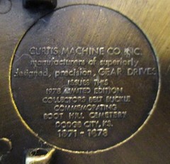 Curtis Machine Co Dodge City Kansas KS Boot Hill Cemetary Brass Belt Buckle 1978