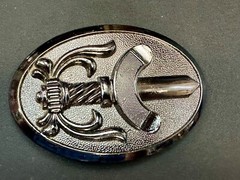 Medieval Times Sword In Black Oval Vintage Belt Buckle