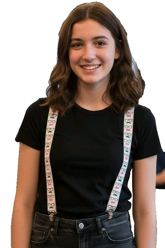 Suspenders, Teen/Adult printed with Glasses, mustaches and bow ties Claire&rsquo;s