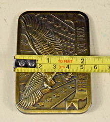 Brass Freedom Is Not Free Commemorative Patriotic Belt Buckle by Sponsor 2014