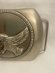 Vintage Bald Eagle Belt Buckle Brass Classico Italia A132 Cowboy Western