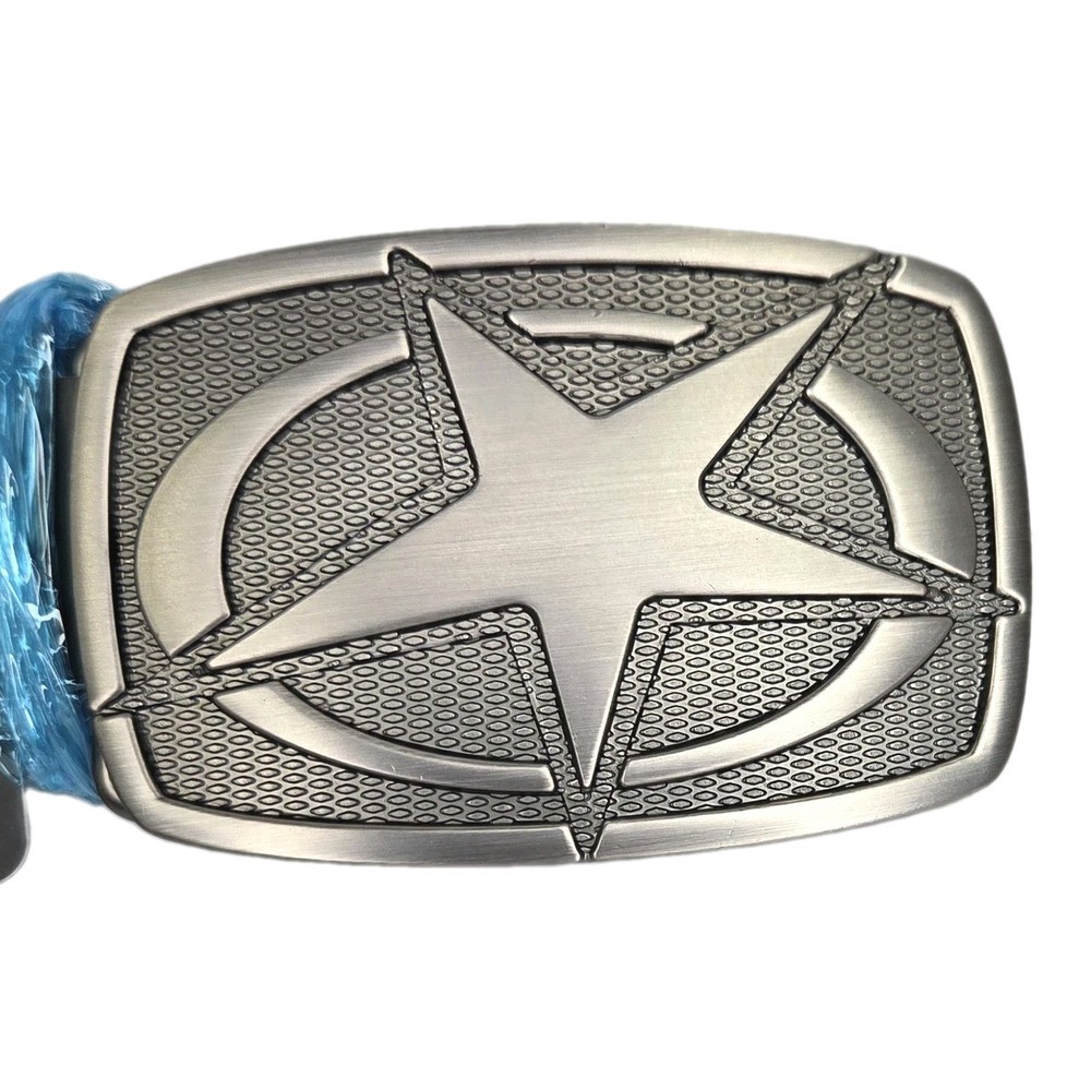 Hot Topic Star & Circle Alloy Belt Buckle Silver