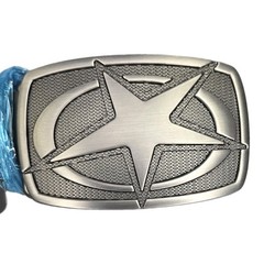 Hot Topic Star & Circle Alloy Belt Buckle Silver