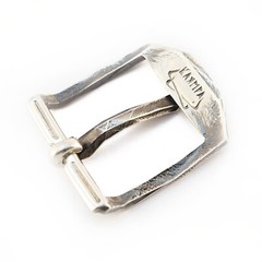 German silver belt buckle Ice, pin type, Ukrainian low poly frame type buckle