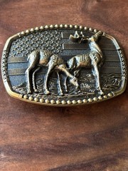 Metal Cowboys Belt Buckle Deer Nature Hunter Western Fashion
