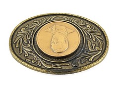Vintage Metal Belt Buckle, Nice John Wayne American