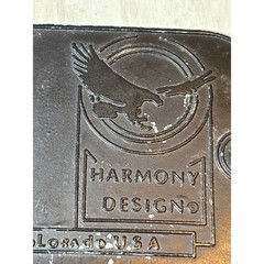Vintage Harmon Design Colorado Eagle Belt Buckle Western Mountain Sunrise Enamel