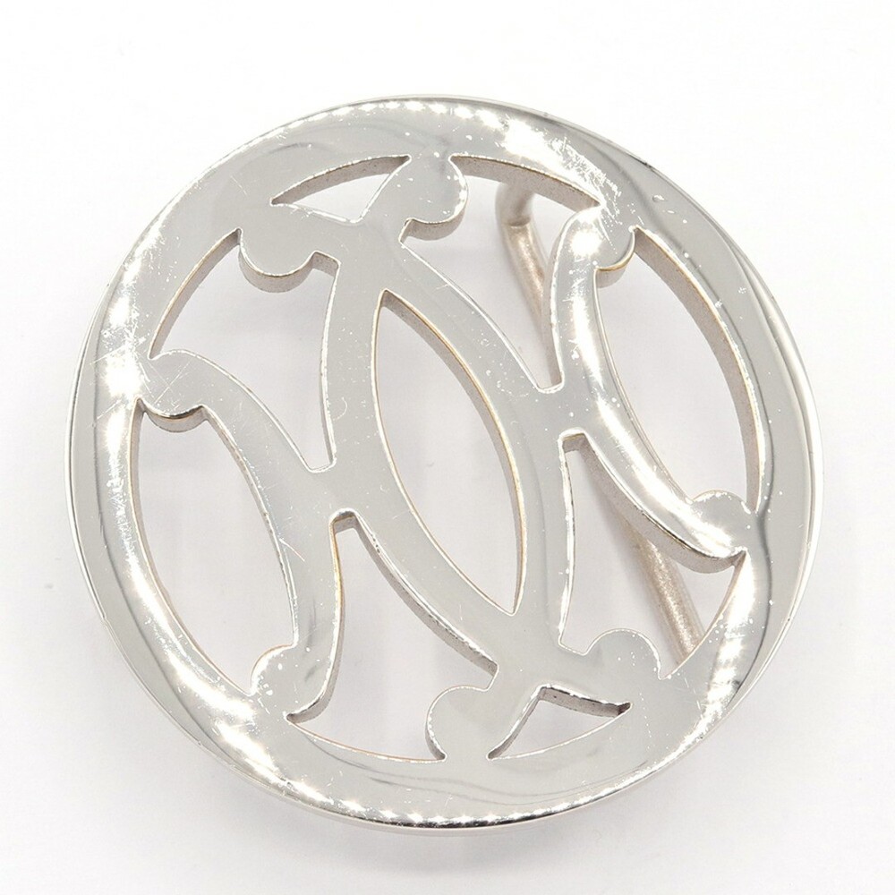 Hermes Belt Buckle Double H Silver Metal