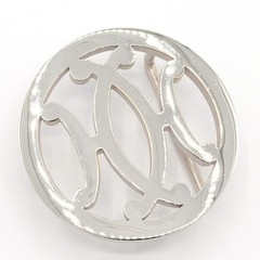 Hermes Belt Buckle Double H Silver Metal