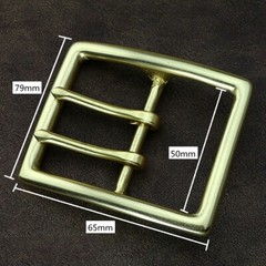 Heavy Duty Solid Brass Double Prong Belt Buckle Fits 48mm-50mm Waistband