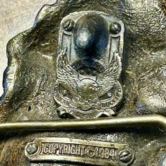 American Buckle Co Belt Buckle Unisex OS Green 1984 Vintage Knight Dragon J1421