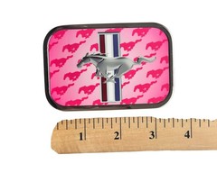 Official License Mustang Pink Color Belt Buckle Down NEW Metal