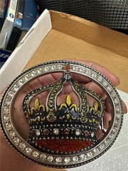 Vintage Unique Crown Belt Buckle AS IS