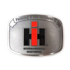 IH Farming is Our Business Brushed Pewter Metal Belt Buckle ZJD618