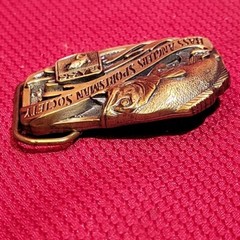 3&Prime; BELT BUCKLE Bass Anglers Sportsman Society VINTAGE B.A.S.S. Brass metal Fish