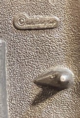 Vintage Jesse McLeod Design Pewter Belt Buckle Indiana Metal Craft 1-7/8”x 2-1/8