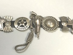 Arnold Goldstein Sterling Silver Concho Black Belt