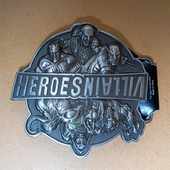 Marvel Heroes & Villains Brass Belt Buckle – Flip Design – New w/ Tags