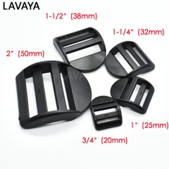 10pcs Ladder Lock Slider Plastic Buckles Belt Buckle Package Accessories Black