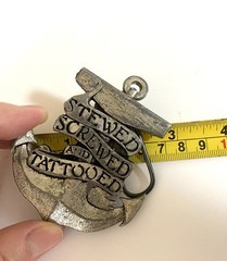 Stewed Screwed and Tattooed 2002 Anchor Belt Buckle