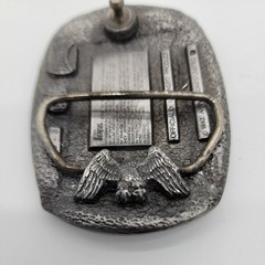 Vintage 1992 The Beatles British Union Jack Pewter Belt Buckle American Legends