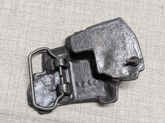 vintage TRUCKER belt buckle BIG RIG semi-truck SOLID BRASS heavy WESTERN cowboy