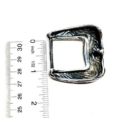 Tiffany & Co Ladies Wood Grain Fashion Belt Buckle Sterling Silver Estate TIF877