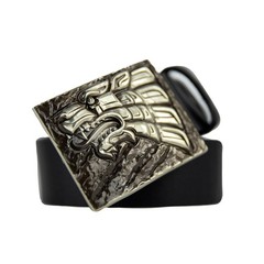 Iron Wolf german silver belt buckle, Vikings wolf, Norse pagan celtic accessory