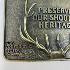 NEW NRA WHITTINGTON CENTER BELT BUCKLE Shooting Heritage Raton NM Hunting Deer