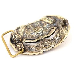 Brass belt buckle Yggdrasil, Scandinavian Nordic Celtic Norse mythology