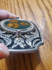 VTG. Freemasons, Masonic, Shriners and Scottish Rite Belt Silver Buckle USA