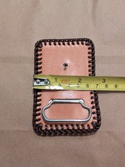 Brown Leather Deer Head Western Hunting Frame Belt Buckle, Metal, Fits 1.5 in