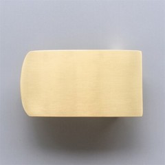 Blank Rectangle Solid Brass Metal Belt Buckle