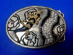 Gecko Lizard Salamander Multi Colored Jeweled Unique Animal Theme Belt Buckle