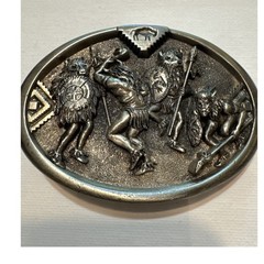 Great American Products Belt Buckle Mens OS Silver Excellent 1993 Warrior USA