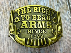 The Right to Bear Arms Since 1789 USA Gun Rights Commemorative Belt Buckle