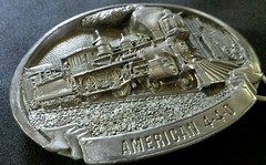 AMERICAN 4 4 0 STEAM ENGINE TRAIN BELT BUCKLE MADE IN USA