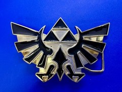 The Legend Of Zelda Black Golden Crest Triforce Nintendo Belt Buckle