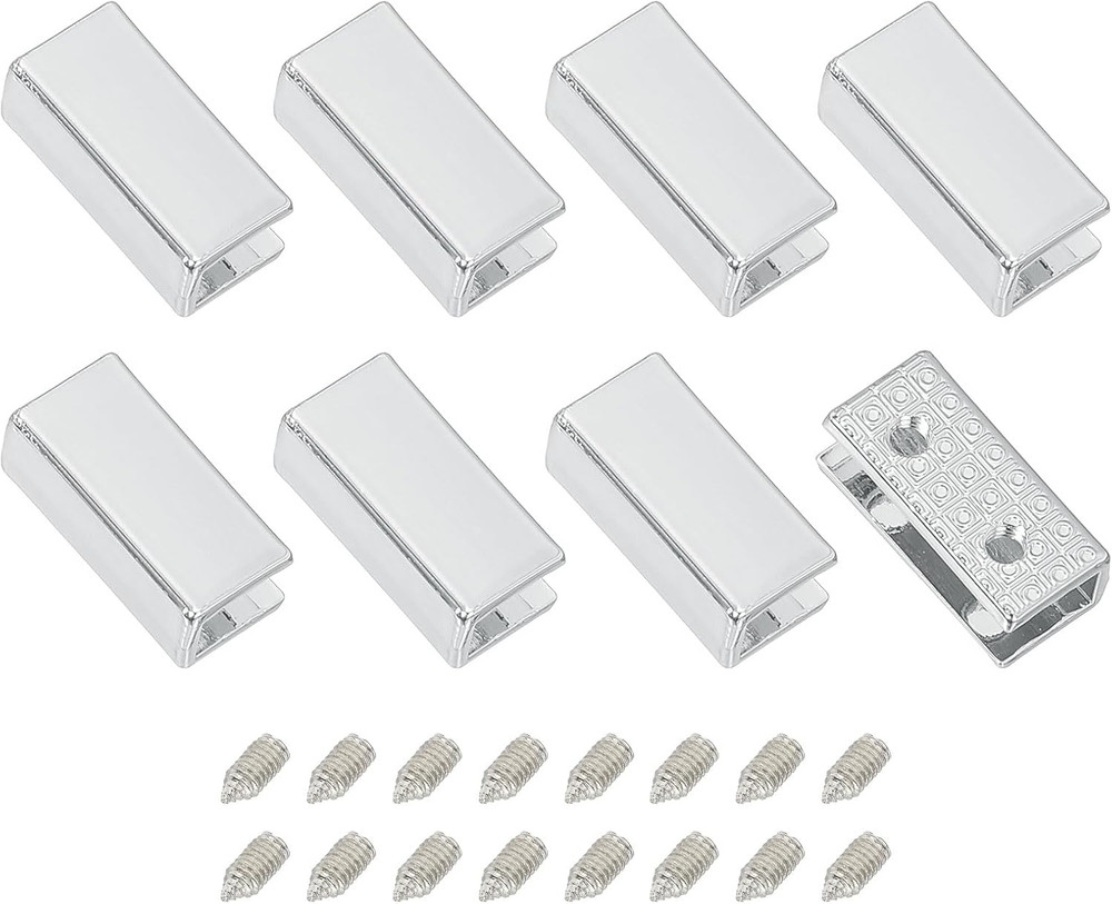 Belt Buckle End Tips, Rectangle Webbing Zipper Tips Clip Buckles with Screws for