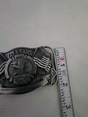 Vintage 1996 NRA National Rifle Association America 125 Years Belt Buckle Pewter