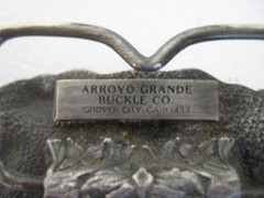 1981 Arroyo Grande Siskiyou Gold Miner Panning Belt Buckle Pewter B-10