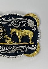 Western Belt Buckle Cowboy Praying Belt Buckle American West USA Belt Buckles