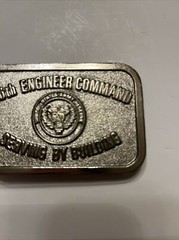416 Engineer Command Serving Building Army Reserve USA Vintage Belt Buckle