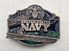 Vintage 1987 Siskiyou United States Navy – Pewter Belt Buckle – G-50