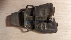 VTG Train Engine Locomotive Brass Belt Buckle 5321 1322 On Back 1 3/4&Prime;