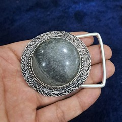 Belt Buckle Natural Fossil Coral Handmade Western Cowboy Gemstone Belt Fror Men