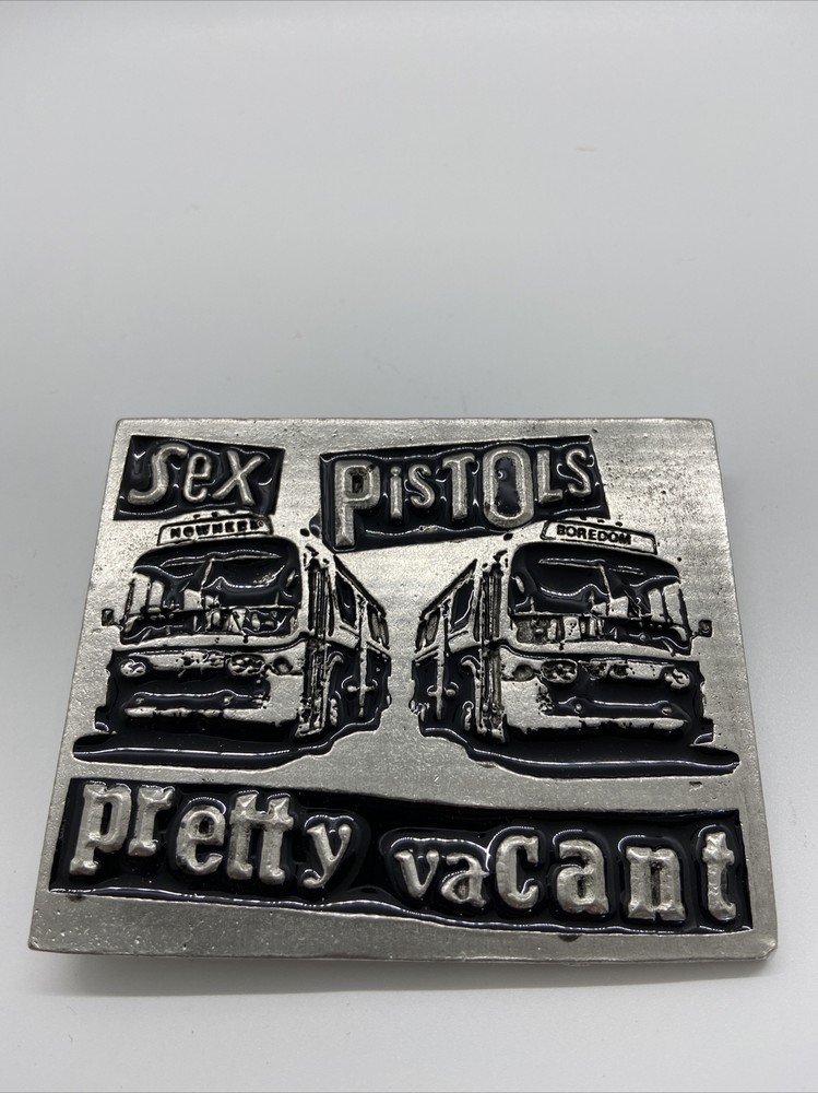 Sex Pistols Pretty Vacant Belt Buckle for 1.75 Inch Belt 3.25 In. x 2.7 In.